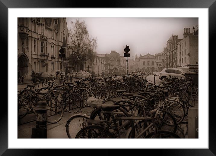 Oxford Bikes Framed Mounted Print by Karen Martin