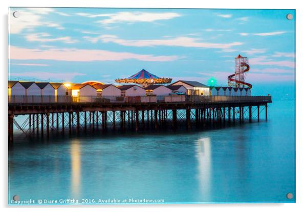 Herne Bay Pier Acrylic by Diane Griffiths