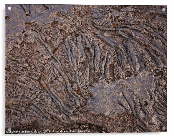 Icelandic lava patterns Acrylic by Tom Dolezal