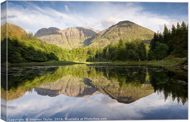 Glencoe in the summer Canvas Print by Stephen Taylor