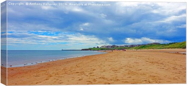              STORM CLOUDS OVER LONG SANDS BEACH  Canvas Print by Anthony Kellaway