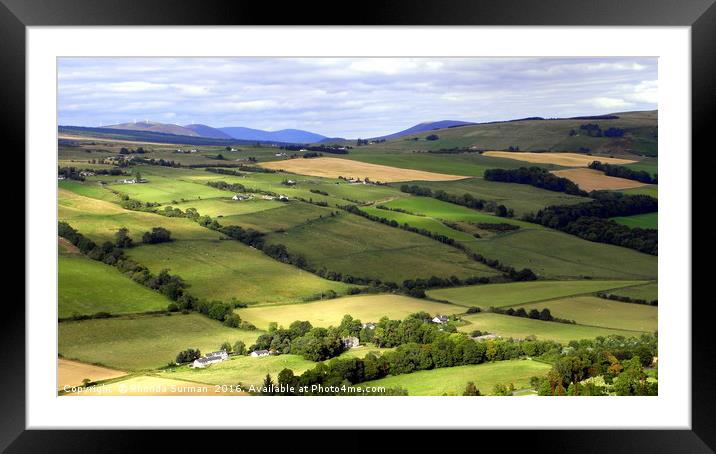 View from Knockfarrel Iron Age hillfort Framed Mounted Print by Rhonda Surman