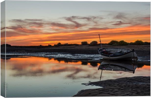 Waiting for the tide - Burnham Overy Staithe Canvas Print by Gary Pearson