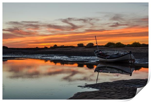 Waiting for the tide - Burnham Overy Staithe Print by Gary Pearson
