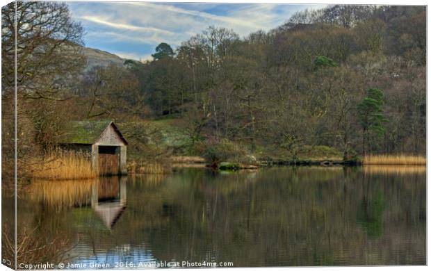 Rydal Boathouse Canvas Print by Jamie Green