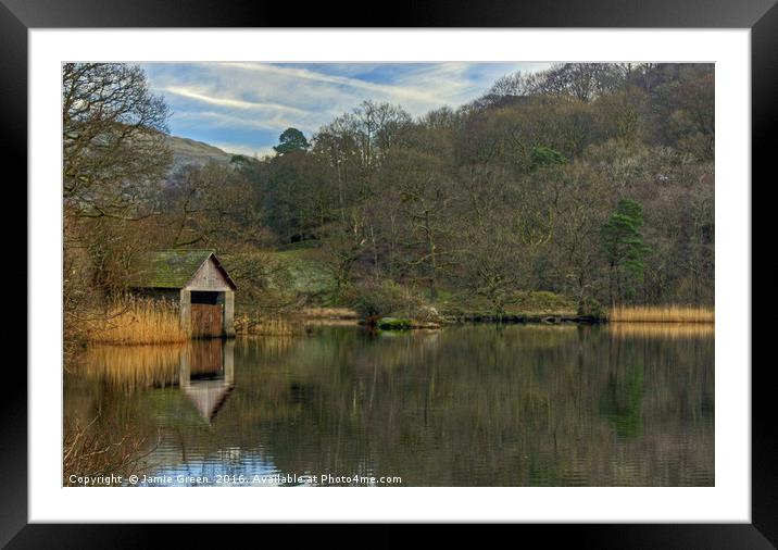 Rydal Boathouse Framed Mounted Print by Jamie Green