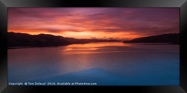 Assynt sunset Framed Print by Tom Dolezal
