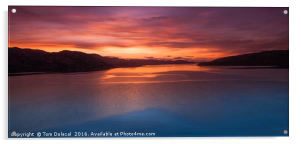 Assynt sunset Acrylic by Tom Dolezal