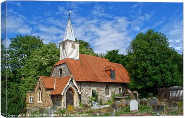 St Laurence Church Cowley Middlesex Canvas Print by Chris Day