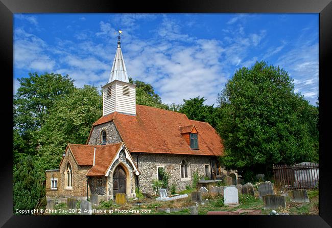 St Laurence Church Cowley Middlesex Framed Print by Chris Day