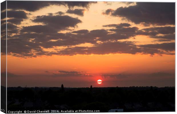 Ellesmere Port Sunset Canvas Print by David Chennell