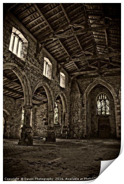 Haunted Gothic Church Print by Daves Photography