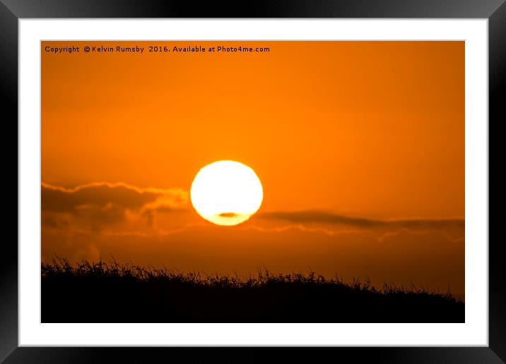 cornish sunset Framed Mounted Print by Kelvin Rumsby