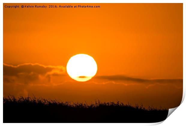 cornish sunset Print by Kelvin Rumsby