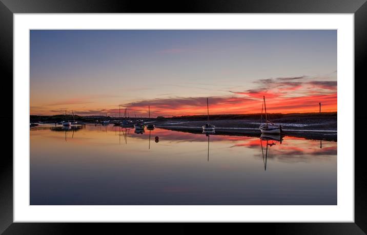 Reflections of a beautiful sunset Burnham Overy Framed Mounted Print by Gary Pearson