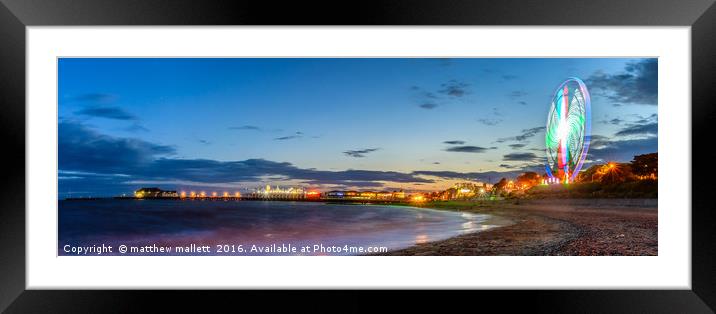 Clacton Pier And Pavilion At Dusk Framed Mounted Print by matthew  mallett