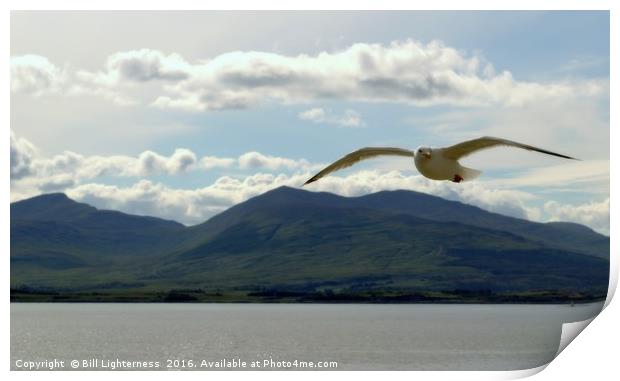 Flying over Mull Print by Bill Lighterness