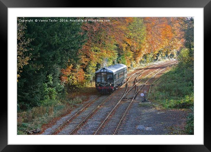 Vintage train in Derbyshire Framed Mounted Print by Vanna Taylor