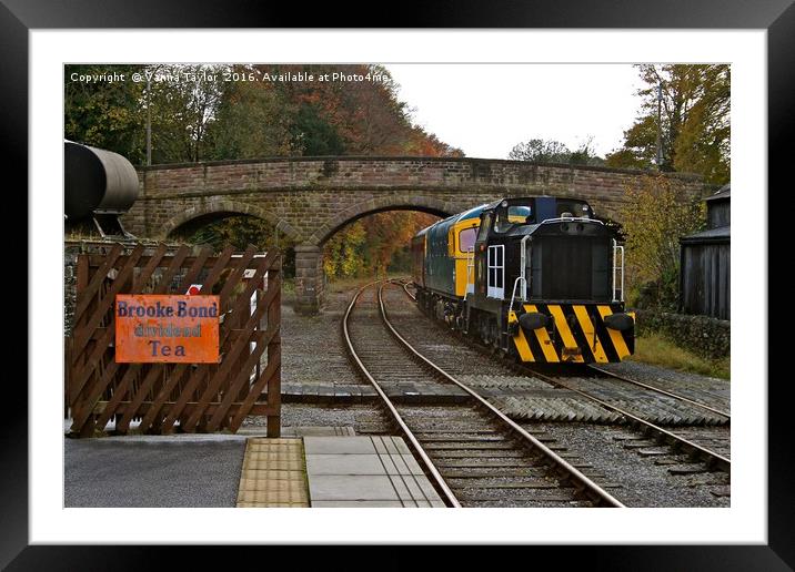 Old Diesel Train in Derbyshire Framed Mounted Print by Vanna Taylor