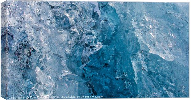 Icelandic glacier ice Canvas Print by Tom Dolezal