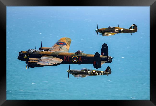 BBMF Eastbourne Beachy Head flypast Framed Print by Oxon Images