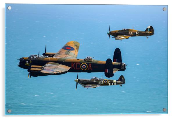 BBMF Eastbourne Beachy Head flypast Acrylic by Oxon Images