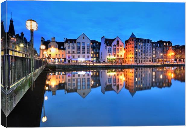 Leith, Edinburgh Canvas Print by Angela H