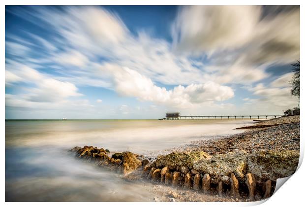 Bembridge Beach and Lifeboat Station Print by Wight Landscapes