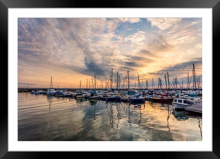 Ryde Harbour Sunrise Framed Mounted Print by Wight Landscapes