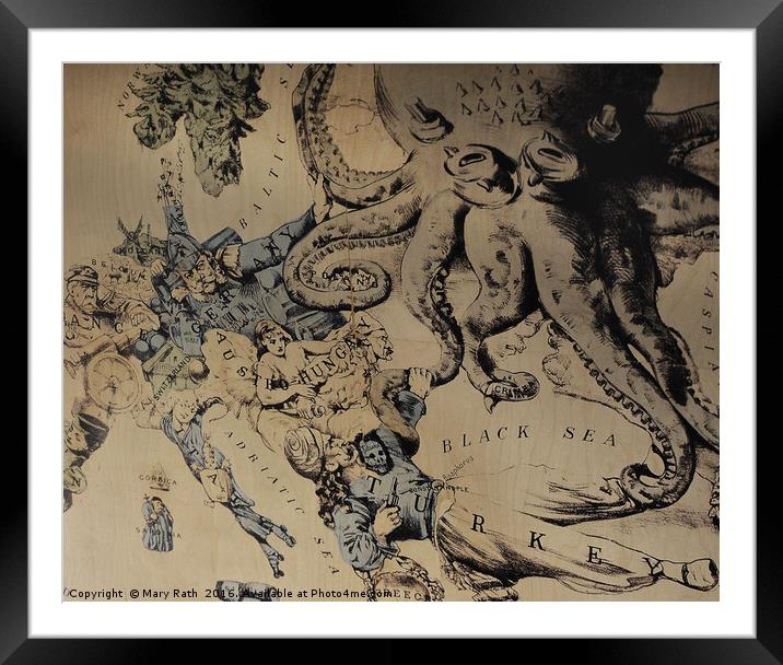 Before the War: a Map of Europe Framed Mounted Print by Mary Rath