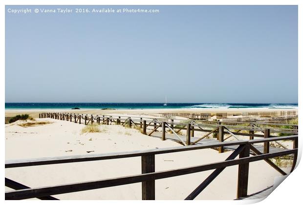 Tarifa Coastline Print by Vanna Taylor