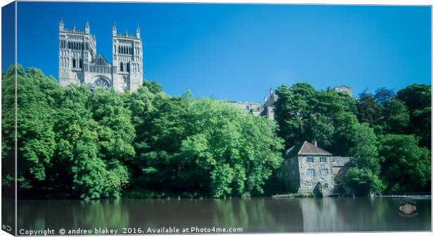 Durham Cathedral and Mill Canvas Print by andrew blakey