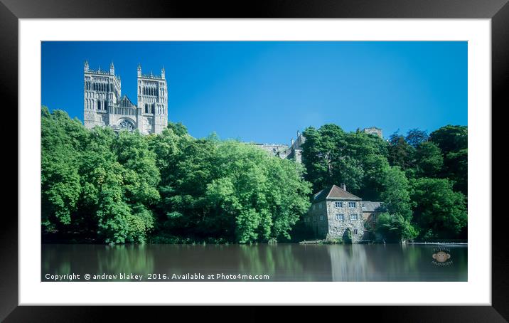 Durham Cathedral and Mill Framed Mounted Print by andrew blakey
