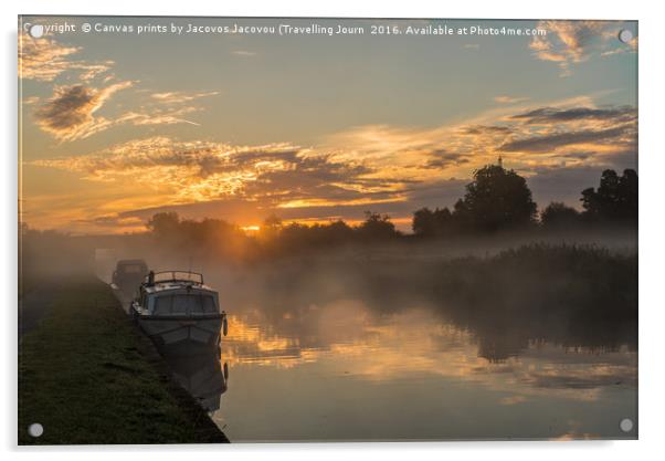trent sunrise Acrylic by Jack Jacovou Travellingjour