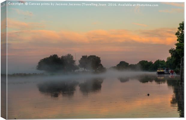 cool misty start Canvas Print by Jack Jacovou Travellingjour