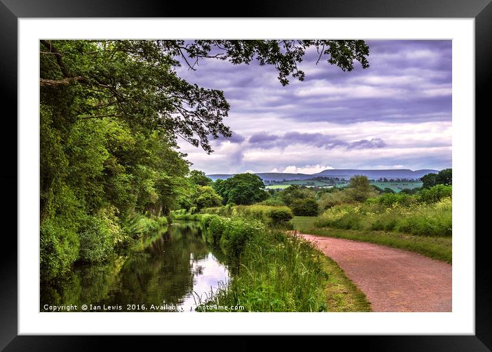The Canal at Brecon Framed Mounted Print by Ian Lewis