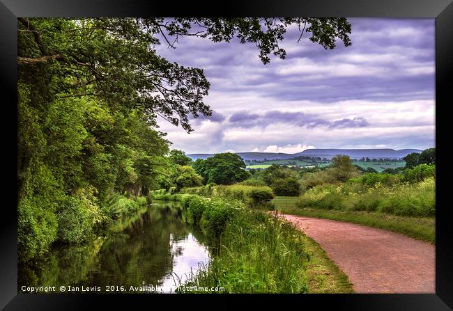 The Canal at Brecon Framed Print by Ian Lewis