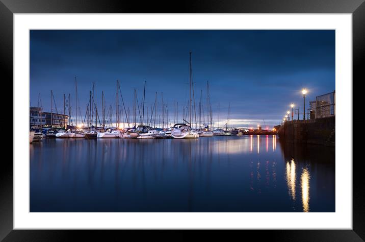 Swansea Marina Morning Framed Mounted Print by Leighton Collins