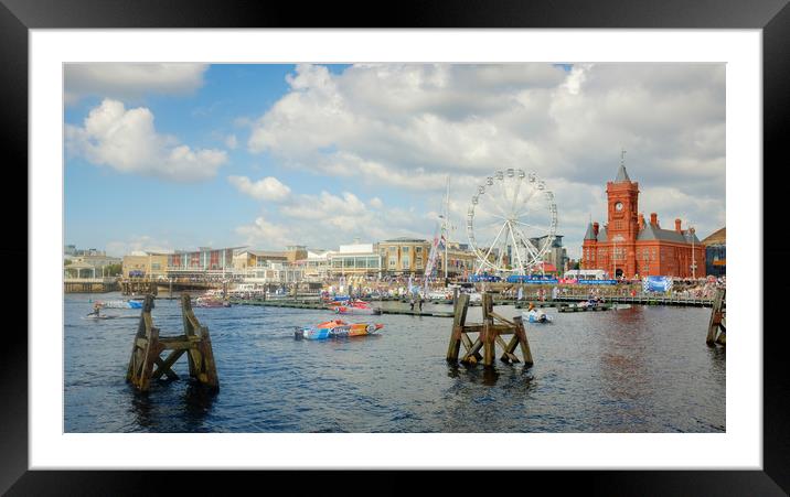 Cardiff Bay Framed Mounted Print by Richard Downs