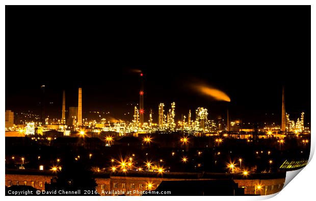 Ellesmere Port Refinery Print by David Chennell
