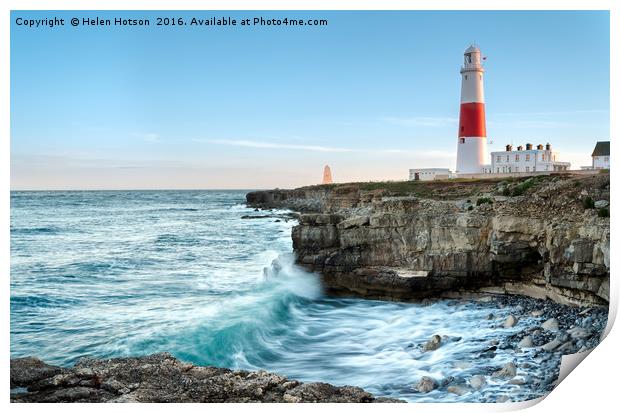 Portland Bill Lighthouse Print by Helen Hotson