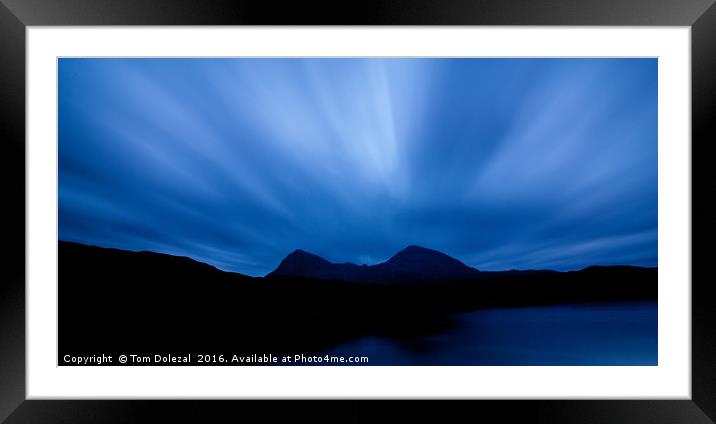 Quinag silhouette  Framed Mounted Print by Tom Dolezal