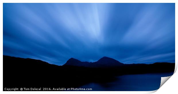 Quinag silhouette  Print by Tom Dolezal