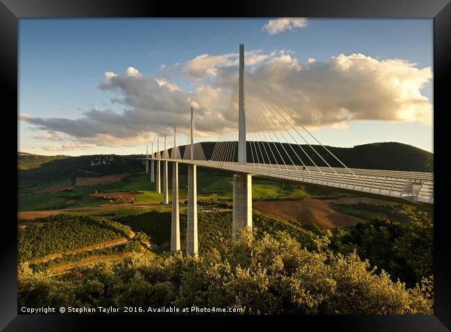 The Millau Viaduct Framed Print by Stephen Taylor