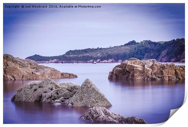 Rocks Saundersfoot Print by Joel Woodward