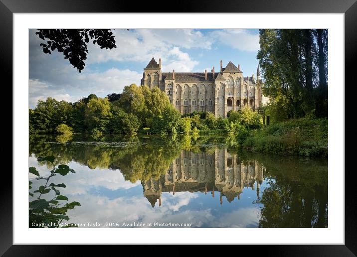 Solesmes Abbey Framed Mounted Print by Stephen Taylor