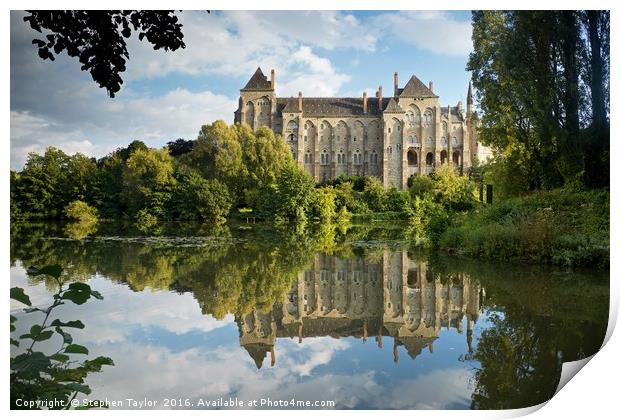 Solesmes Abbey Print by Stephen Taylor