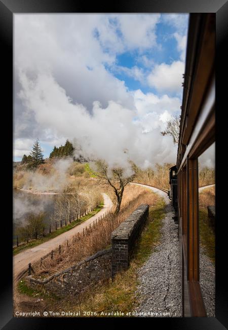 Steam train journey Framed Print by Tom Dolezal
