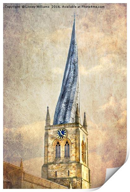 Chesterfield Church Spire Print by Linsey Williams