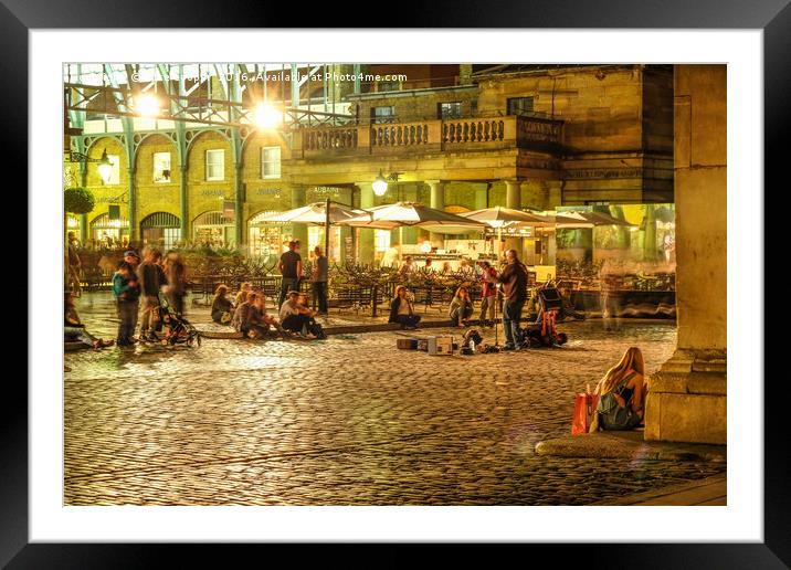 late night busking Framed Mounted Print by mike cooper
